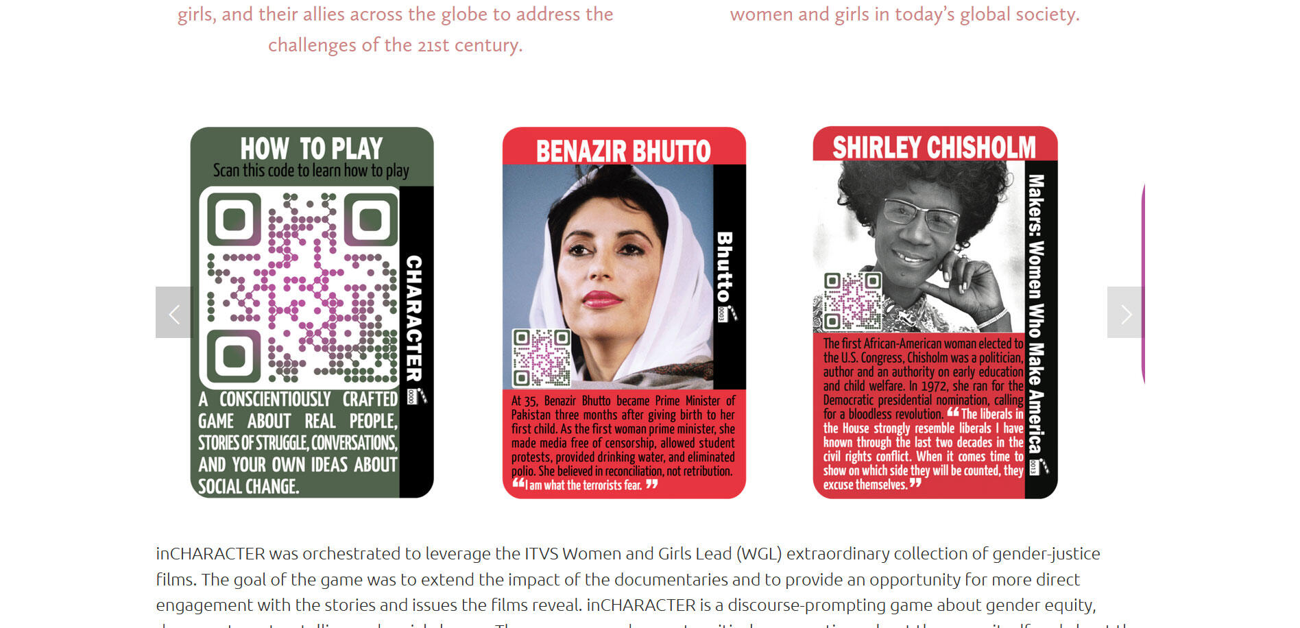 InCHARACTER graphic design work