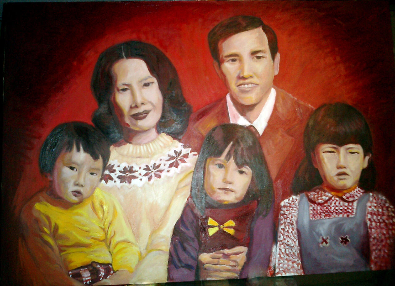 Sears Family Portrait, oil painting (guess which one is me)
