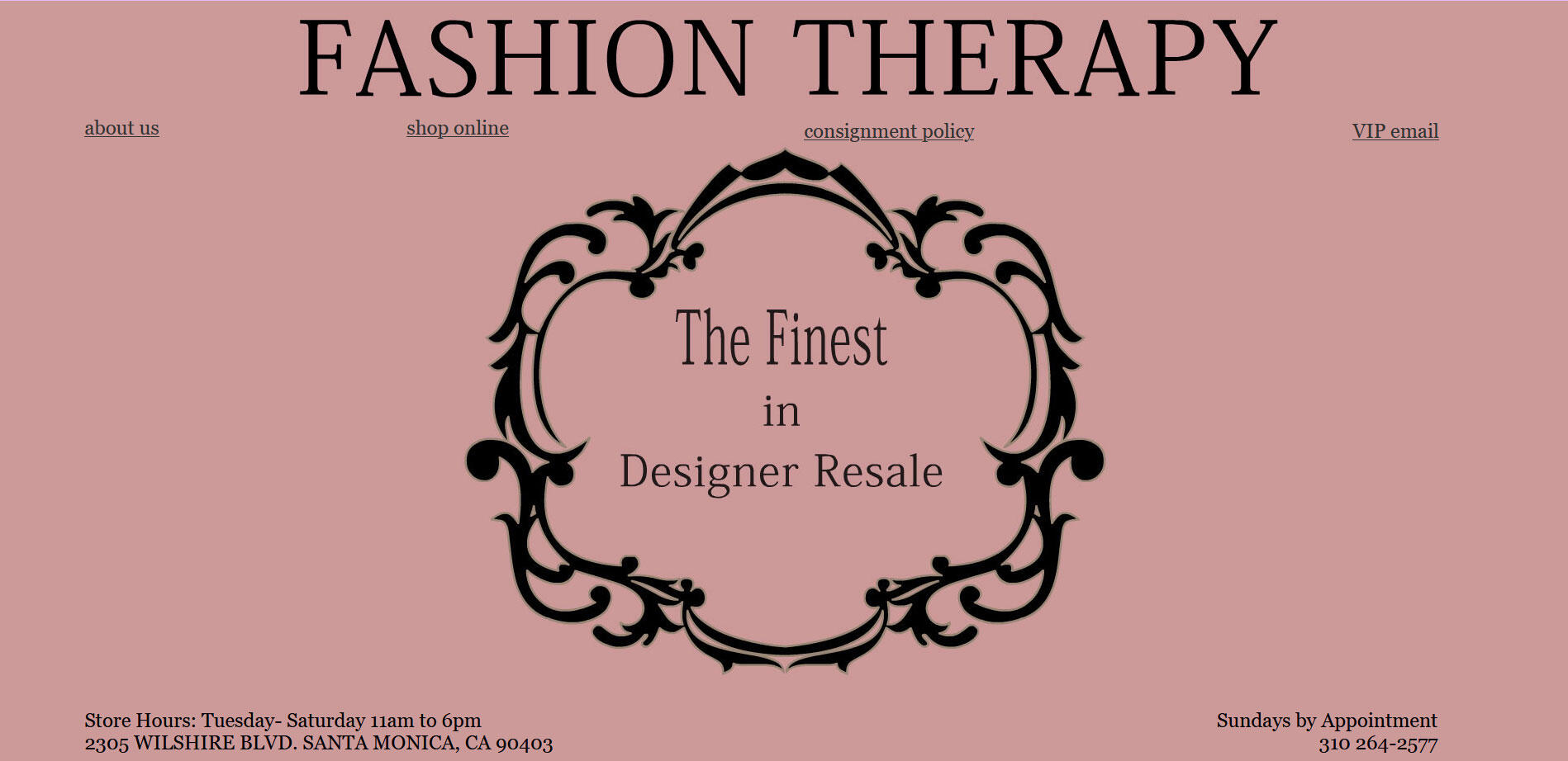 Fashion Therapy flash website with eBay store shop (2010-2017)