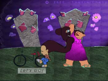 Hung Moon, VFS 2000 sister pulls in another sister conjoined by hair