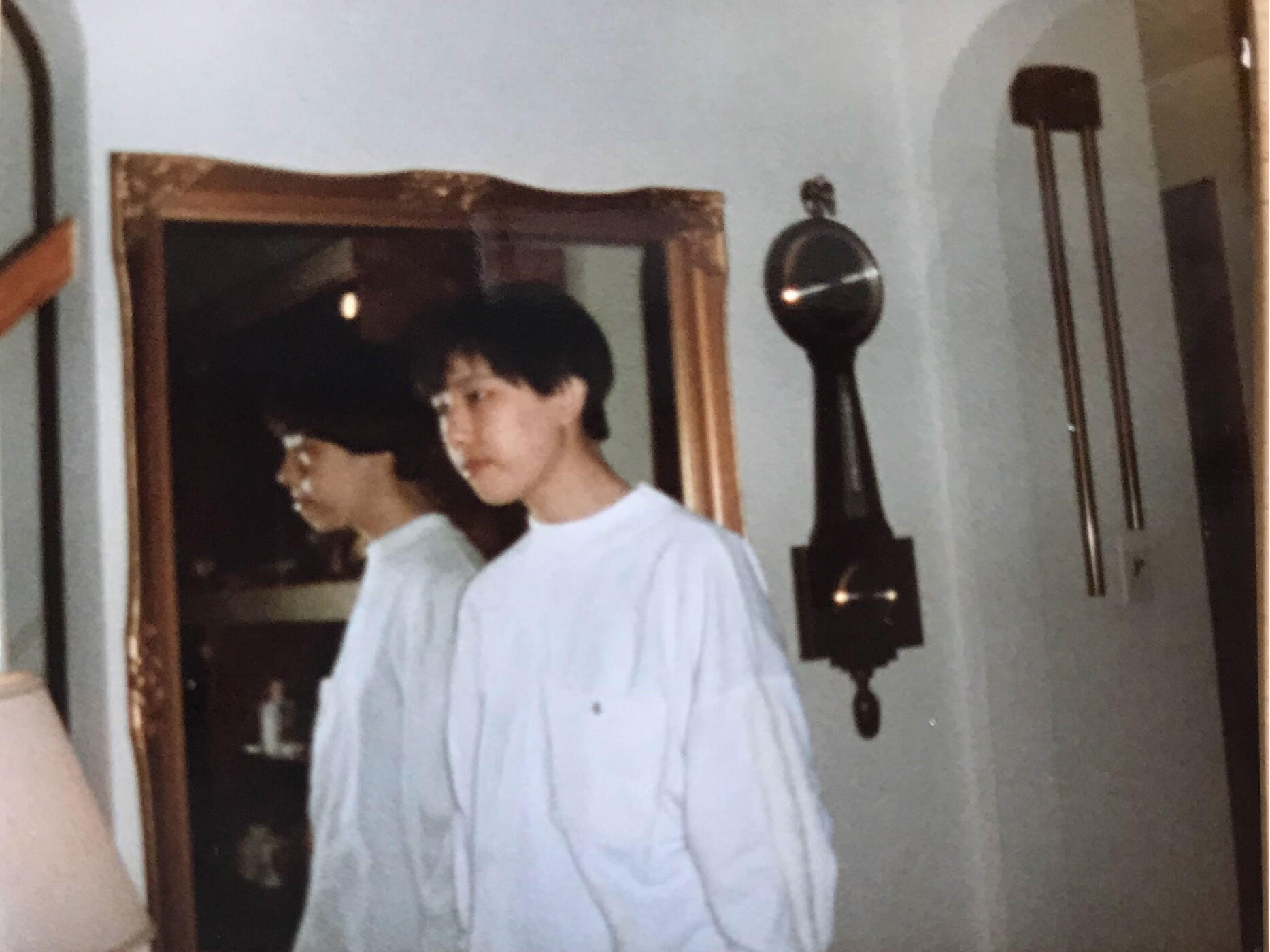 Image from high school days about 16 years old, first time with a short hair cut. Identity crisis issues.